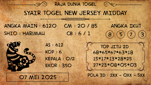 Prediksi New Jersey Midday