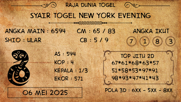 Prediksi New York Evening