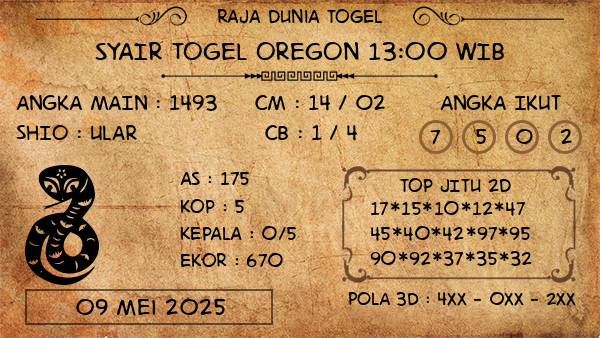 Prediksi Oregon 13:00 WIB